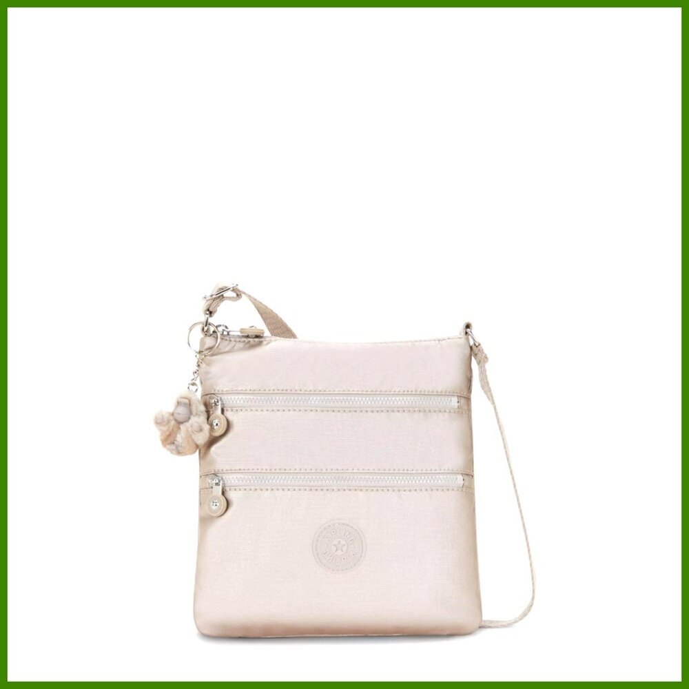 Water Resistant Crinkled Nylon Crossbody Bag with Adjustable Strap